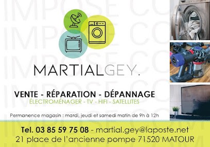 Ets Martial Gey, Réparateur d'Electroménager à Matour